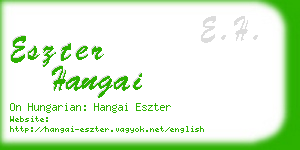 eszter hangai business card